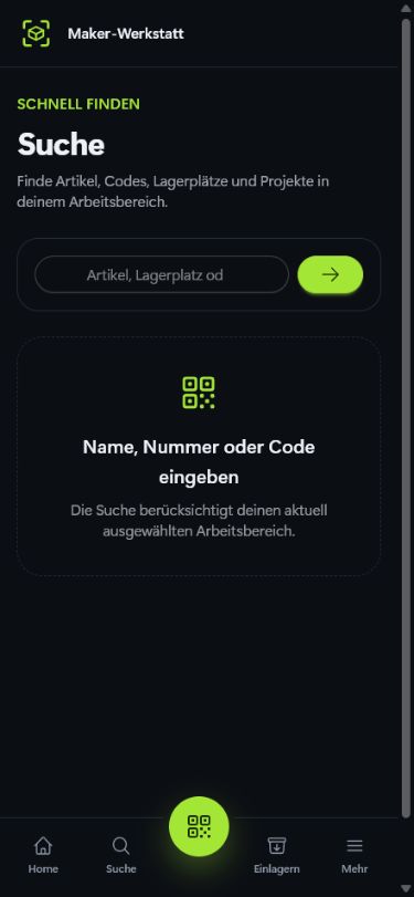 Mobile SmartDepot-Suche